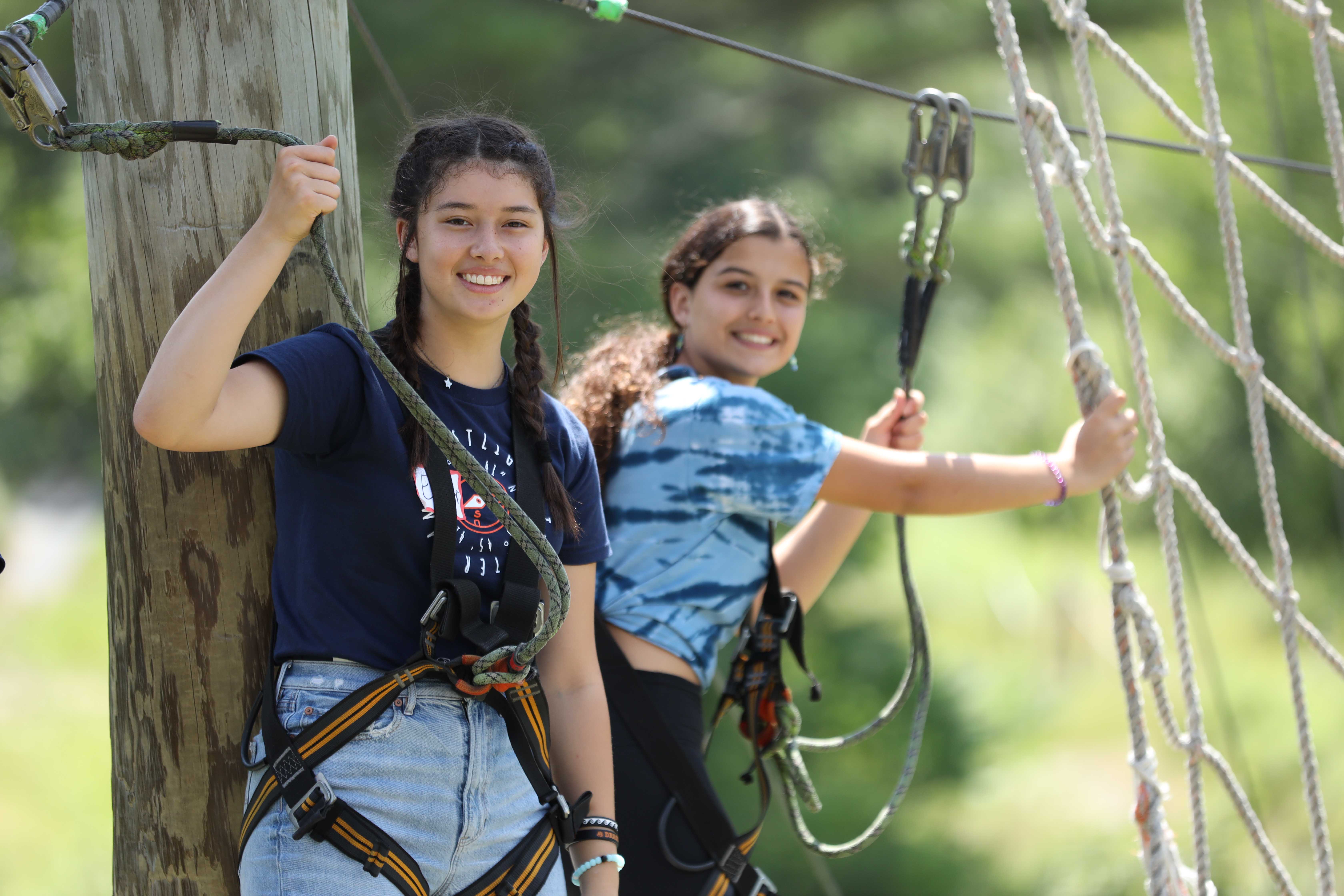 Children Enjoying Ropes Course