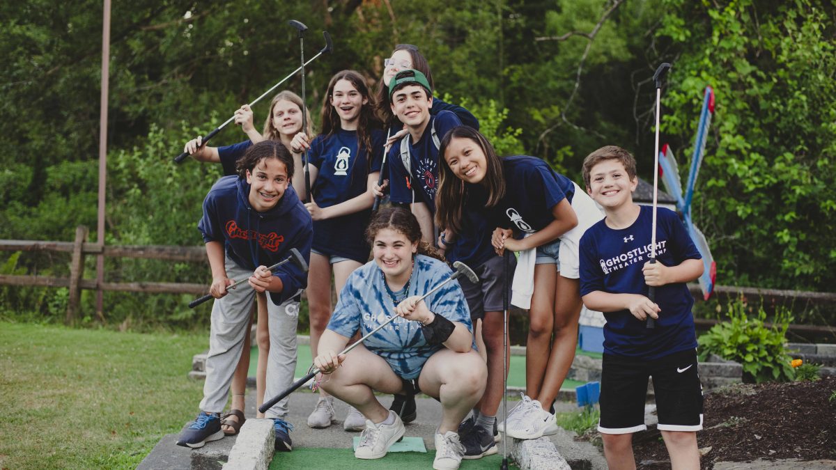 Campers learn teamwork playing mini-golf championships!